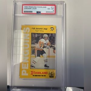 1990 Foodland Pittsburgh Penguins Jaromir Jagr Card PSA 6 RARE!!